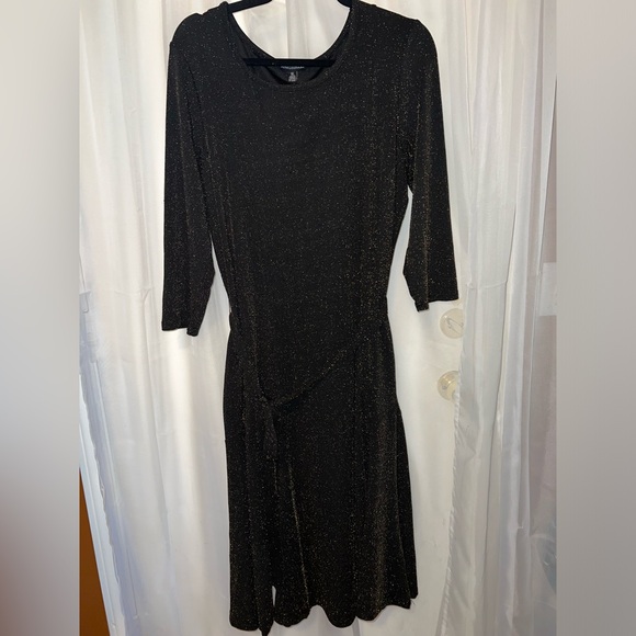 Nina Leonard Dresses & Skirts - Nina Leonard Sylvia Glitter Midi Dress Coco Brown Fit N Flare NWT